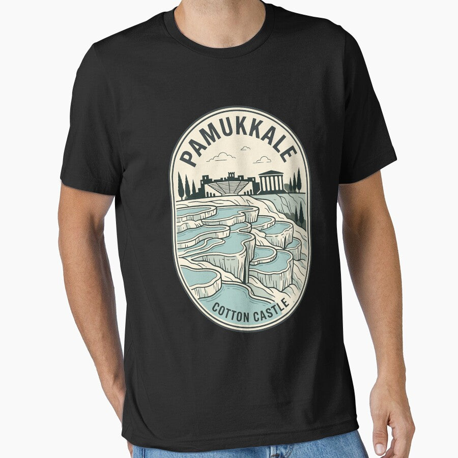 Pamukkale Cotton Castle Turkey Vintage Travel Badge by k3rstman1