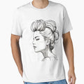 Monochrome Mastery: Abstract Portrait Line Art in Black & White - Rolanda by BPMagic