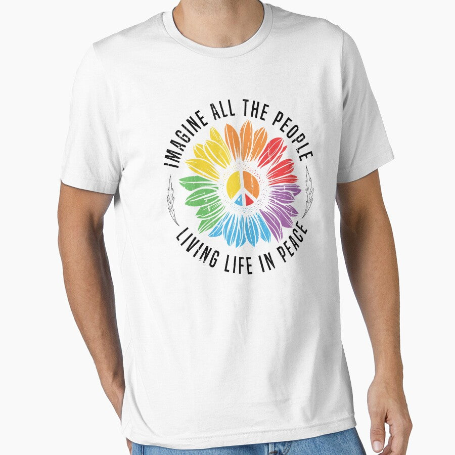 Imagine All The People Living Life In Peace by Artsyclick