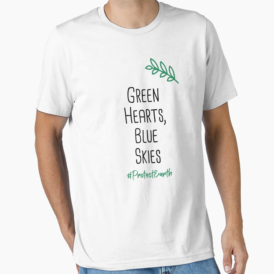 Green Hearts, Blue Skies Environmental Protection Positive Quote by FemiBiutti