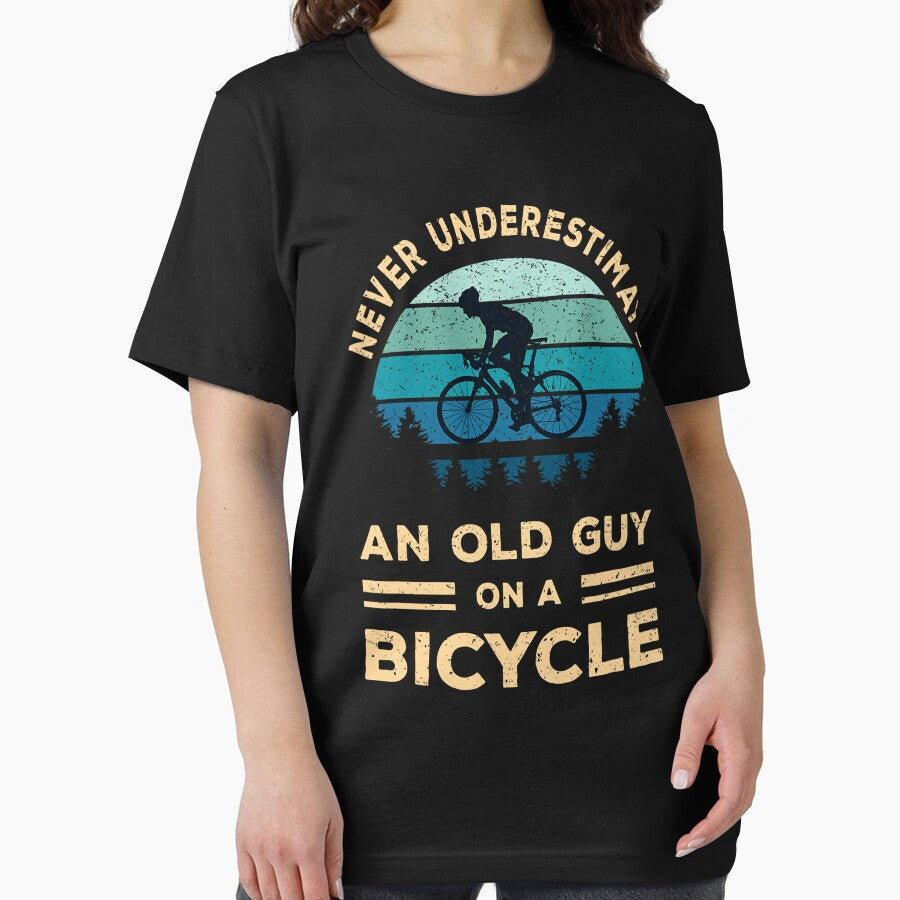 Never Underestimate an Old Guy On A Bicycle Cycling Bike Men by ArleneRowe