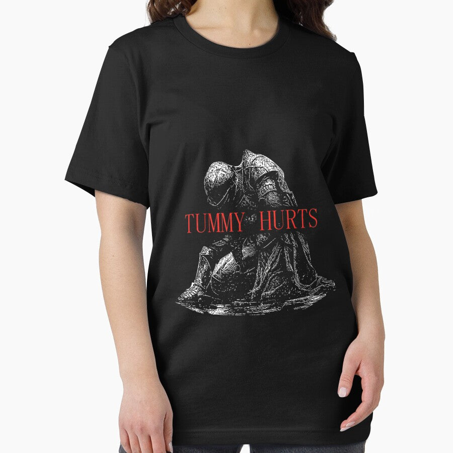 Tummy Hurts Funny Medieval Knight Dark Humor Art by KristineLi