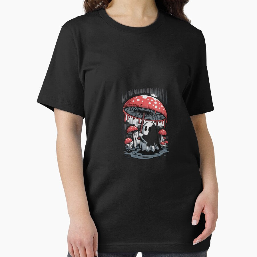 Halloween Cottagecore Ghost Mushroom Forest Fall Rain by HardcoreTour
