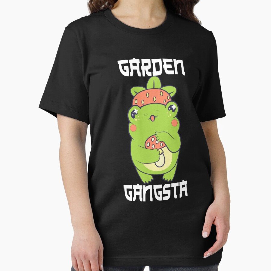 Frog With Strawberry Hat And Mushroom Cottagecore Kawaii by Myth-Creatures