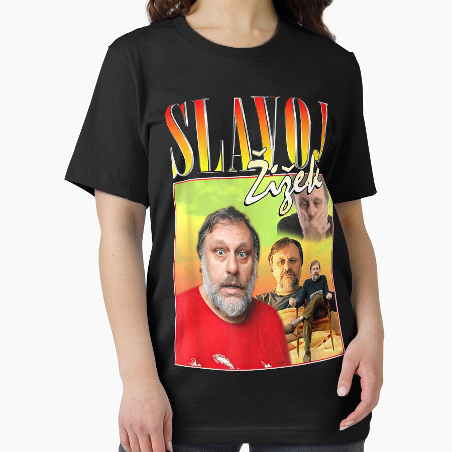 Slavoj Zizek 90s Bootleg Rap Homage Leftist Philosopher T-Shirt by CharlesFurlow