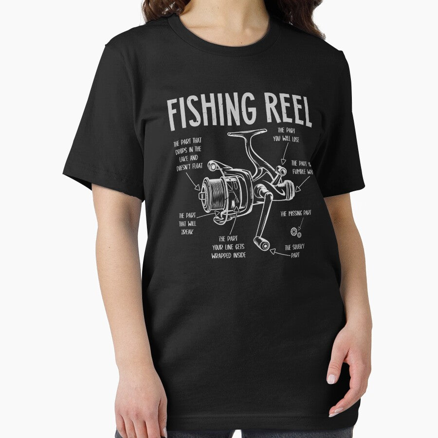 The Parts Of A Fishing Reel Funny Fisherman Angler Humor by StickChic