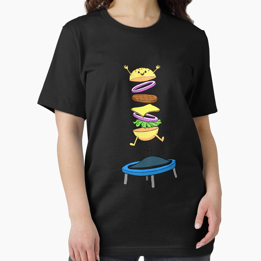Cute Foodie Food Lover Burger Fast Food Lover Trampoline Jumping Gymnastics Jump Gymnast by VollLaser