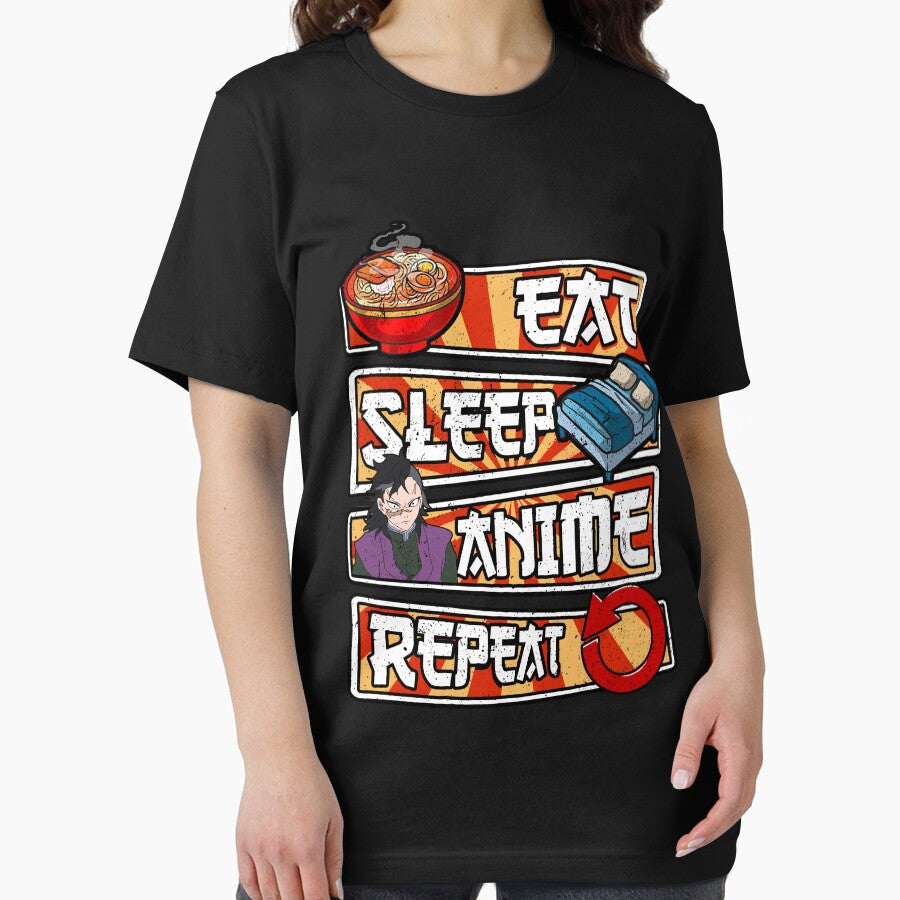 Genya Shinazugawa eat sleep and watch anime art gift by Carrollchael95