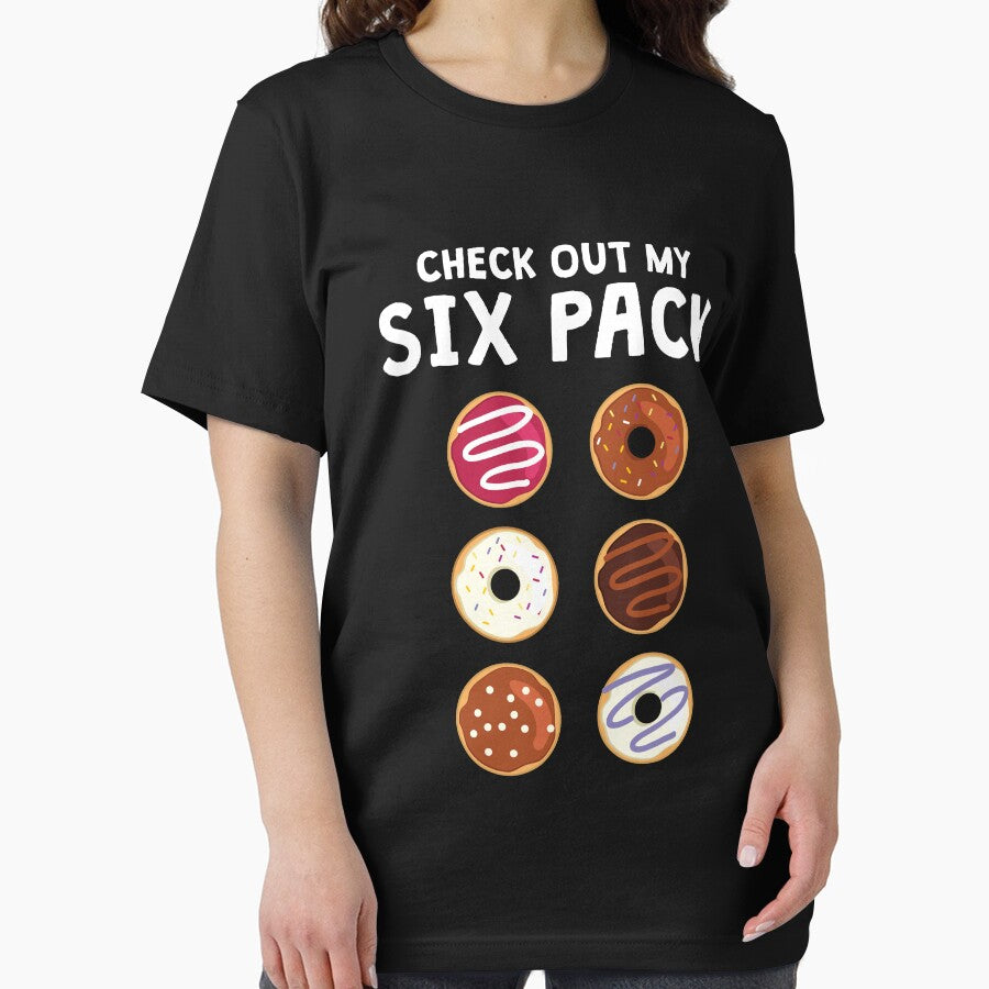 Check Out My Six Pack Funny Donut Fitness Shirt by allsortsmarket