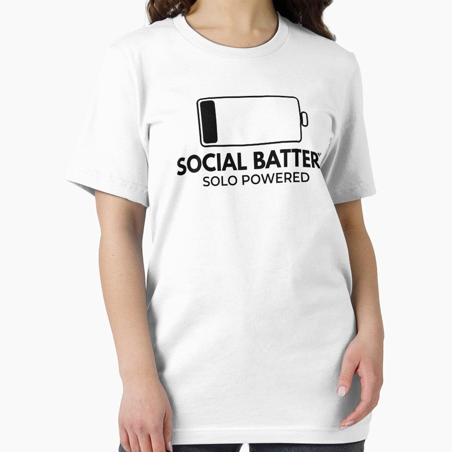 Social Battery Solo Powered – Introvert Humor Shirt by AdamIntrovert