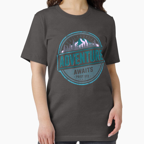 Adventure Awaits | Eco Travel and Hiking Lifestyle Tee by typoinspired