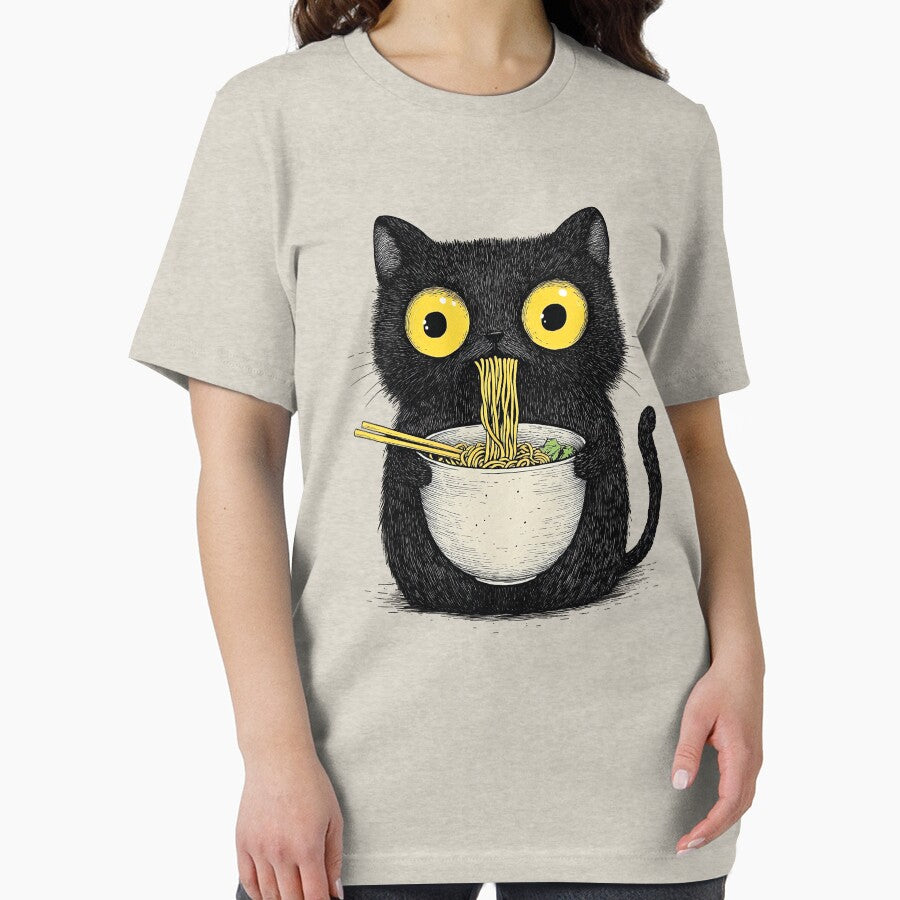 Black Cat Eating Noodles 2 by TheSamuraiCat