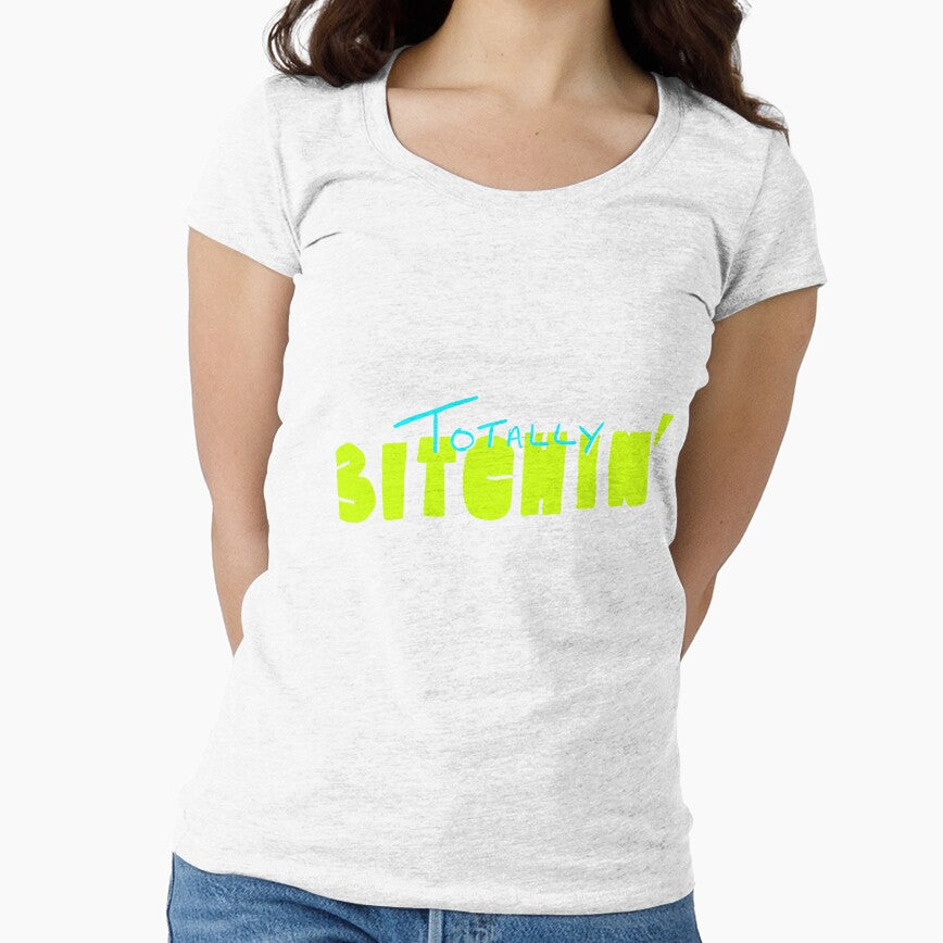 Retro 80's Totally Bitchin' Sticker & T-Shirt Graphic by BlueMoonBarn