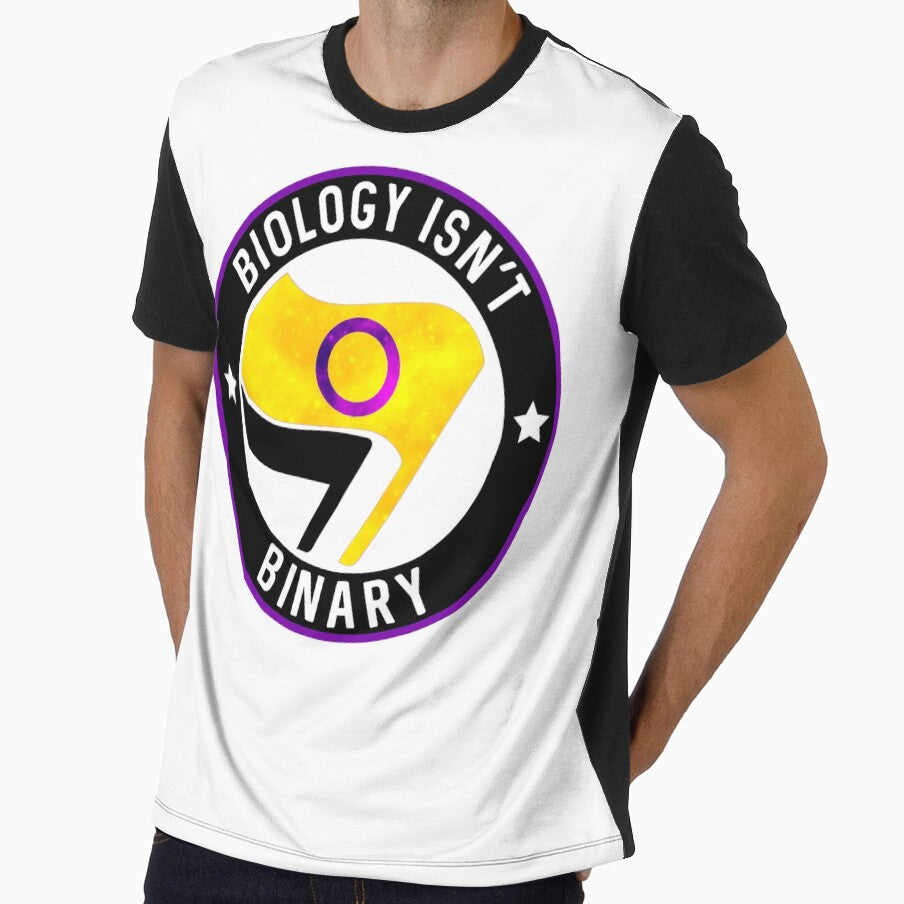 Biology Isn’t Binary (Intersex Pride Galaxy) by Anarcha-Maenad