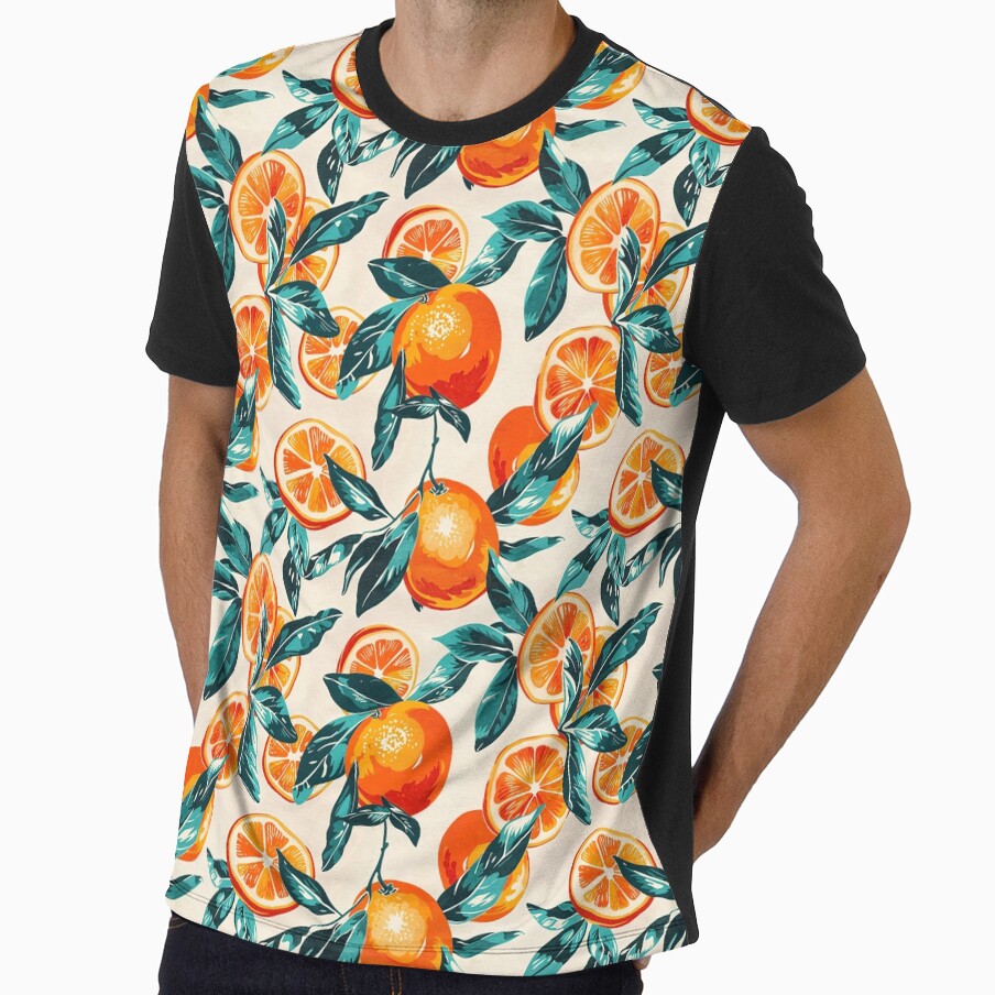 Bold Retro Oranges Seamless Pattern by FolkloreShoppe