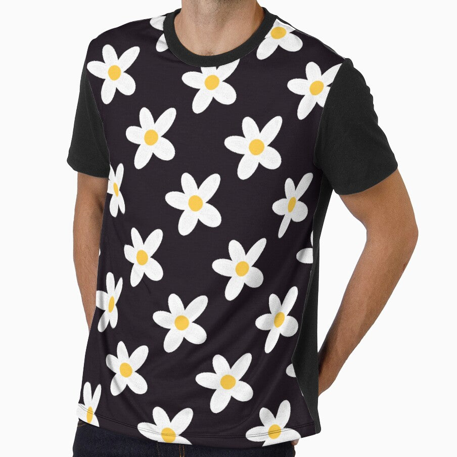 Cute and Simple Flower (Black Background) by KharaFox Design