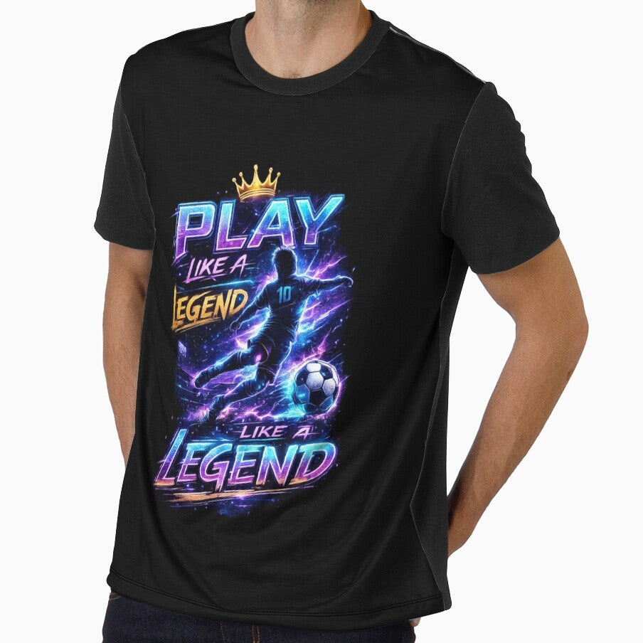 Play Like a Legend Gamer T-Shirt – Neon Gaming Design, Cyberpunk Gamer Tee, Esports Style Graphic Shirt by Artimax-Studio