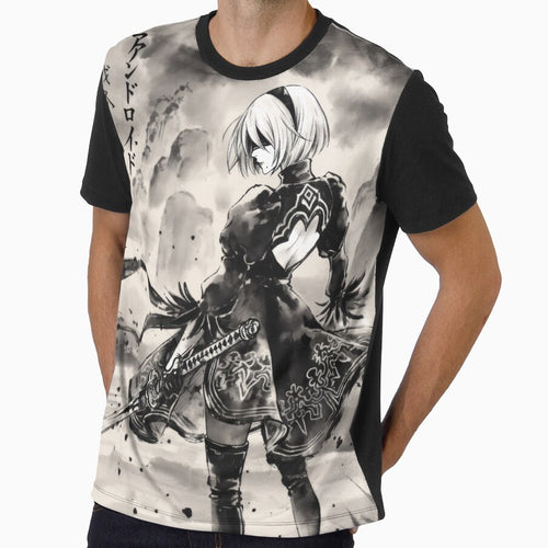 2B Sumi-e by AnimeArsenalPrints