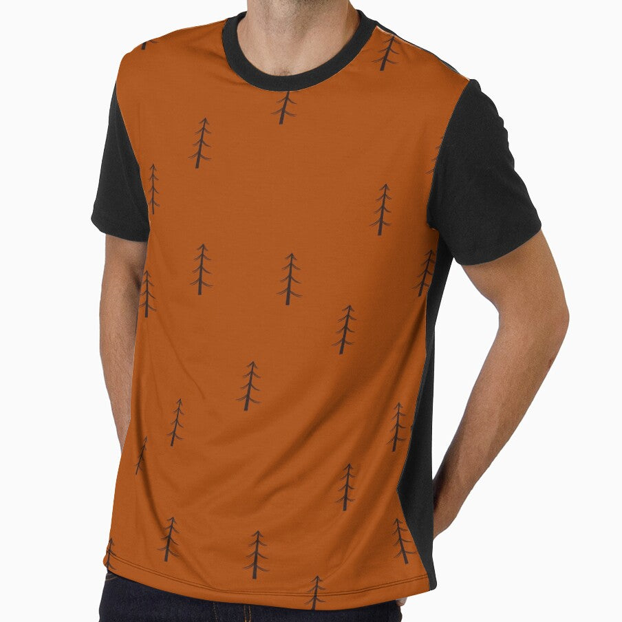 Minimalist Forest on Dark Orange by KSimpson838