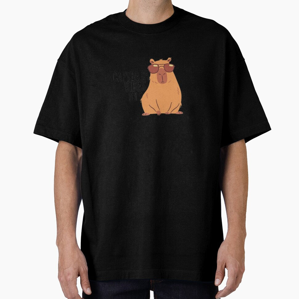 Capybara Vibes Only Sticker by nova-exe