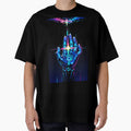 Cybernetic Hand Reaching for Neon Energy Portal – Sci-Fi Tech Glitch Art by Xynith