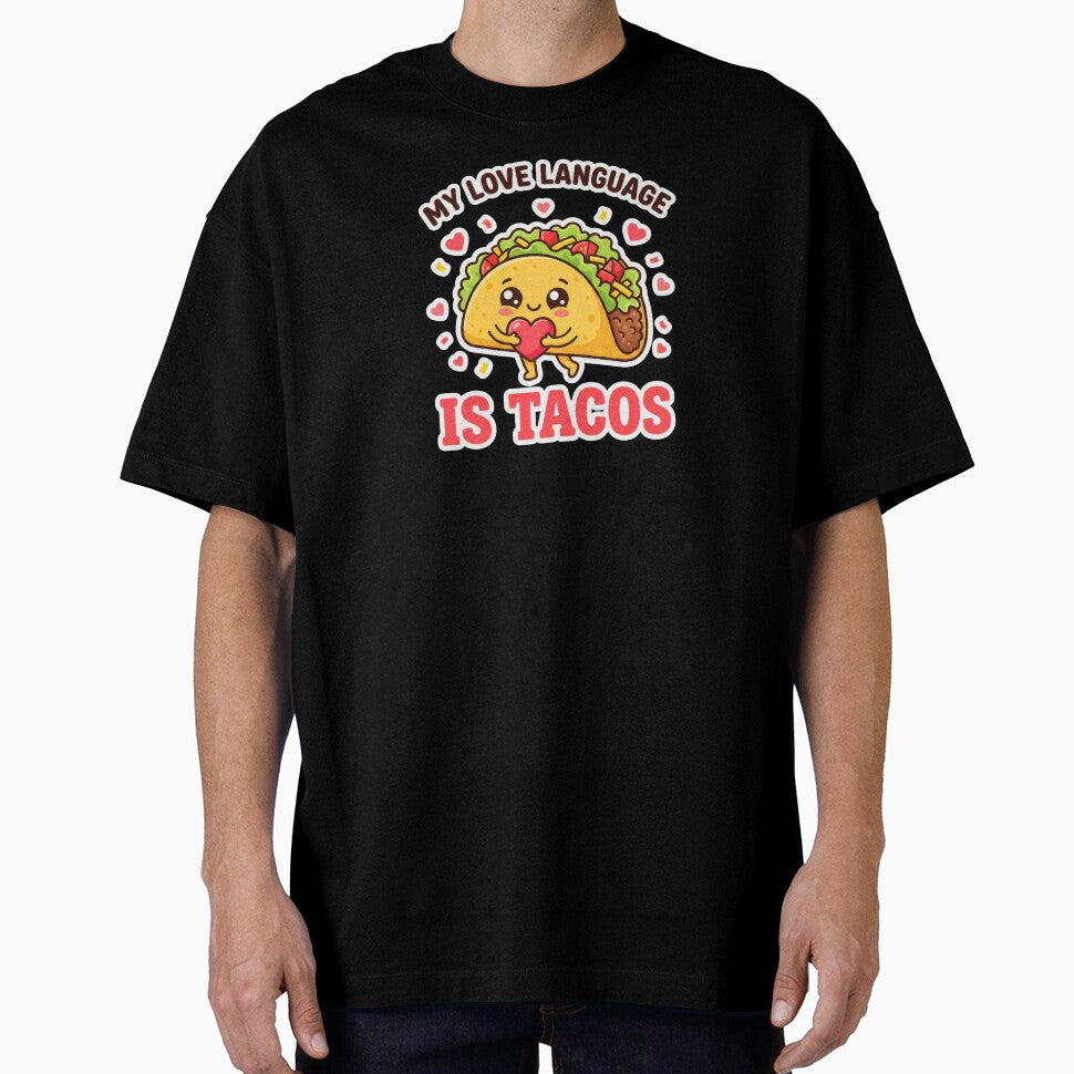 My Love Language Is Tacos – Funny Foodie Valentine by devilfronty
