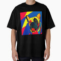 Retro Frenchie bulldog Art by Ariel Guevara