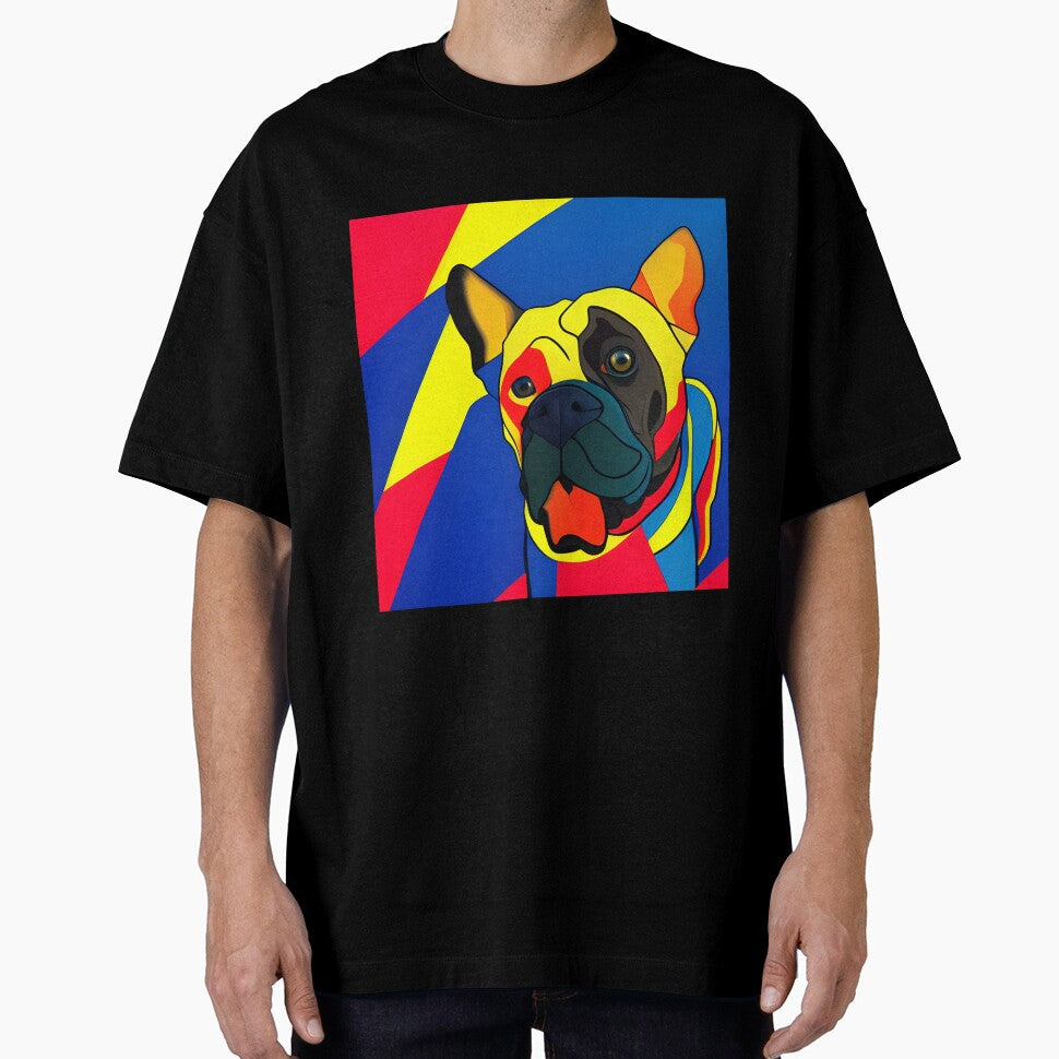 Retro Frenchie bulldog Art by Ariel Guevara