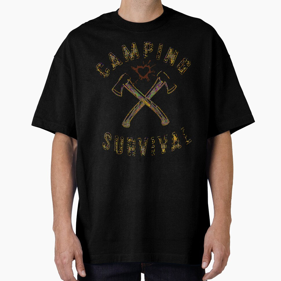 CAMPER & Camping - Crossed Axes Survival by olegarh