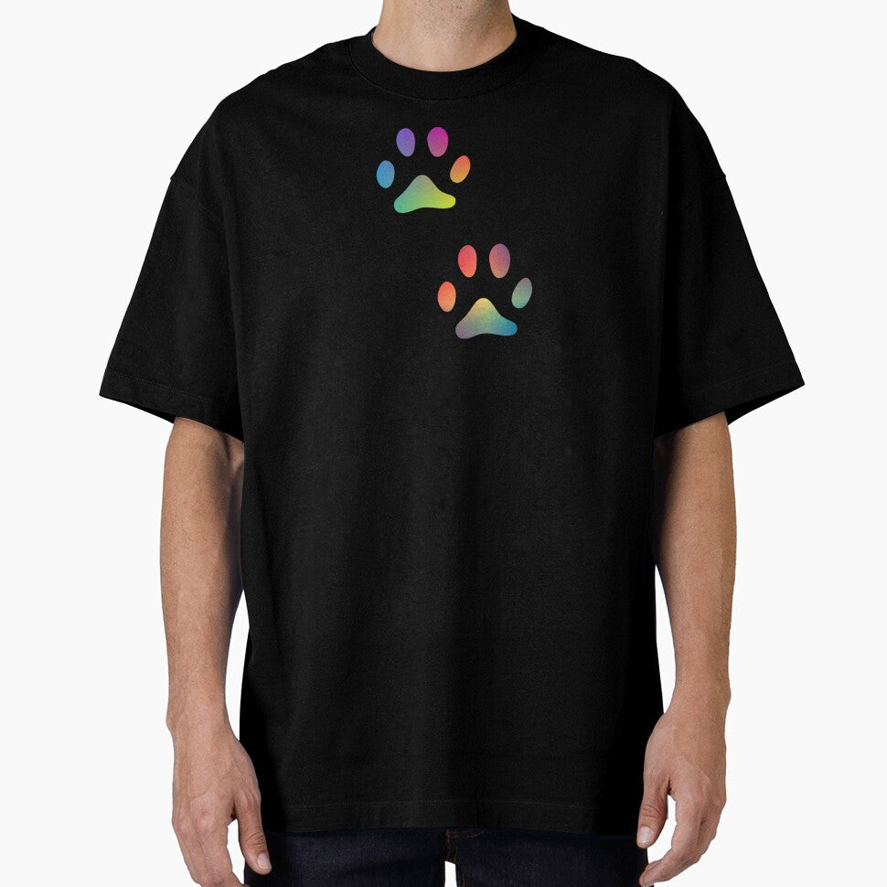Rainbow paw prints by Camilla Wynter