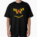 Grunge Edgy Cross Eyed Smile Face Graphic by Kitishop