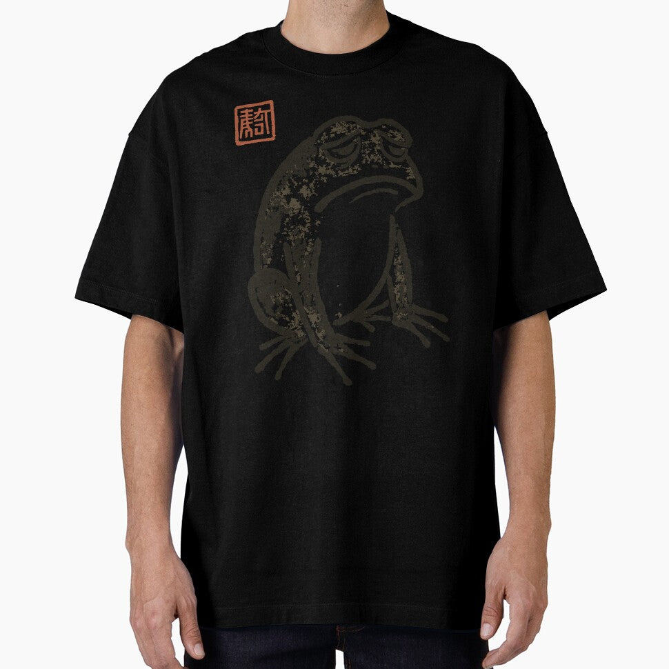 Cute Cottagecore Frog Crying Funny Japanese Aesthetic Design by Jokerstyle
