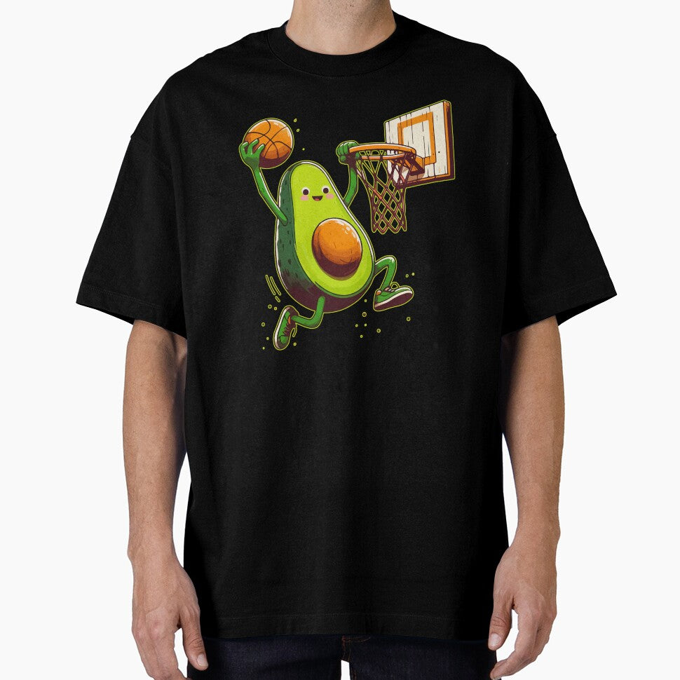 Cute Kawaii Avocado Fruit Basketball by TomFrontierArt