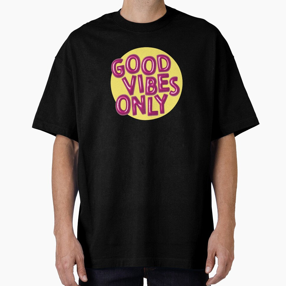 Good Vibes Only (Pink on Yellow) by RanRanDesigns