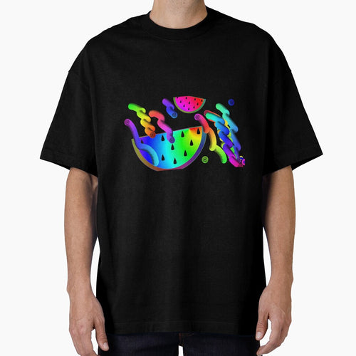 80's funky watermelon and 3D squiggles by neonmoonwaves