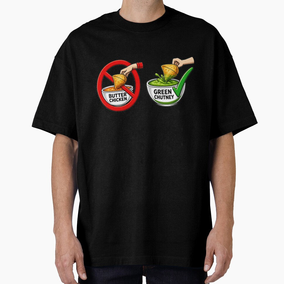 Funny Indian Food Lover Chutney Over Butter Chicken by FEEL GOOD CLUB DESIGNS
