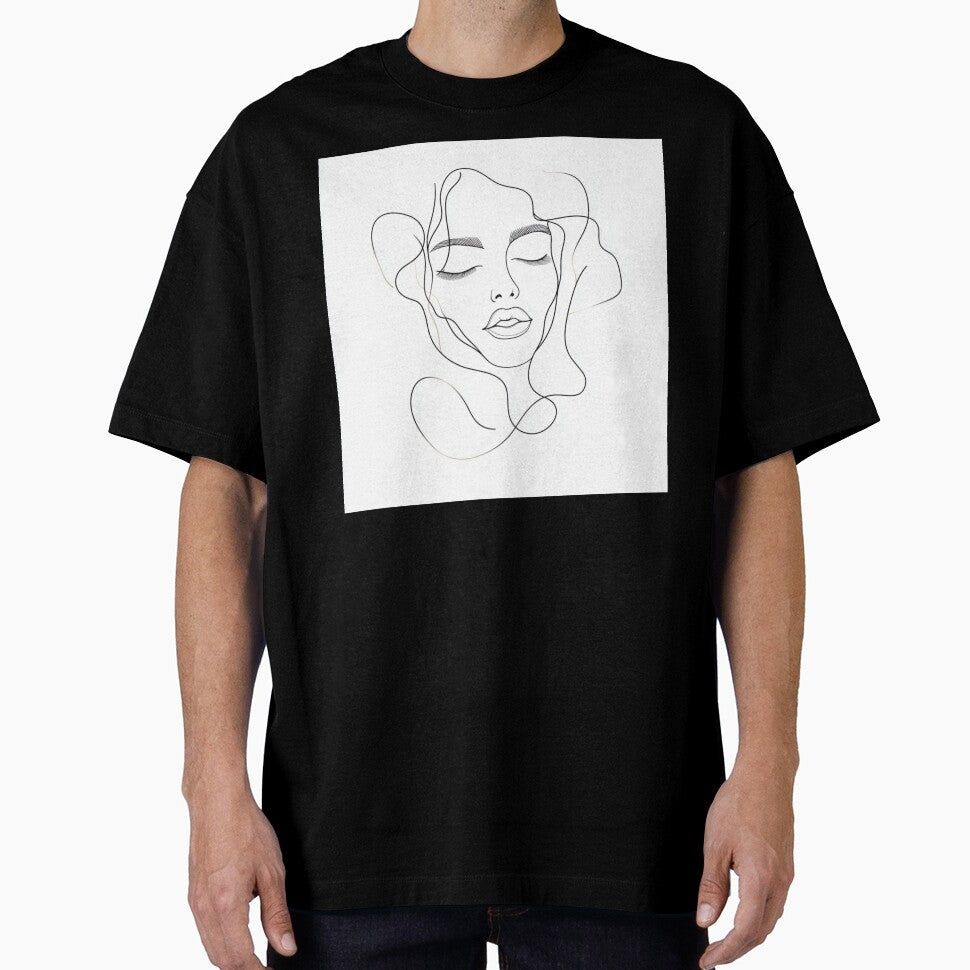 Minimalist Line Art Portrait by Pure_Art