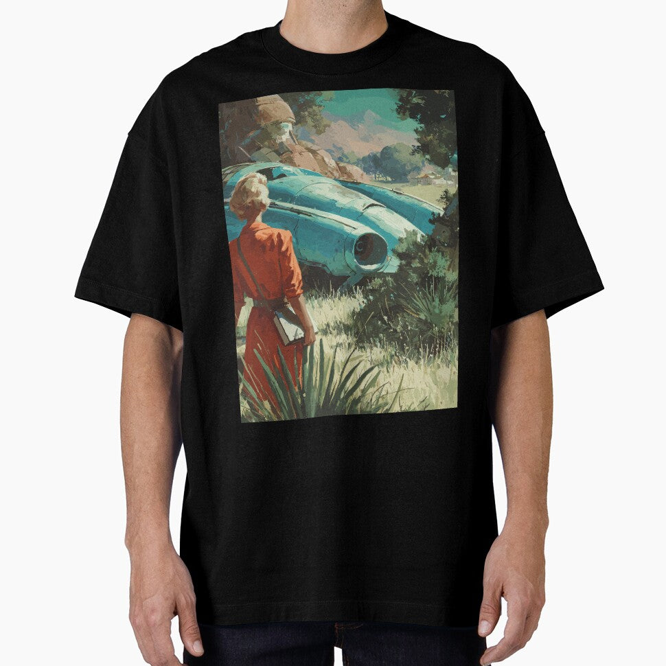 Discovery in the Desert - 50s Retrofuturism by bapupa