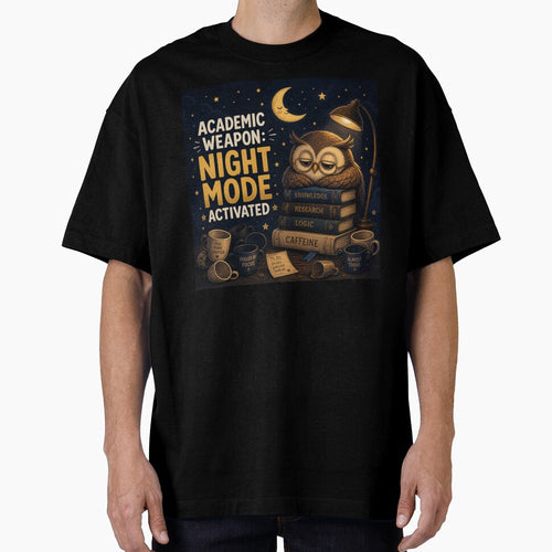 Academic Weapon Night Mode Activated – Cute Owl Student Art | Late Night Study Gift by irfanshikh