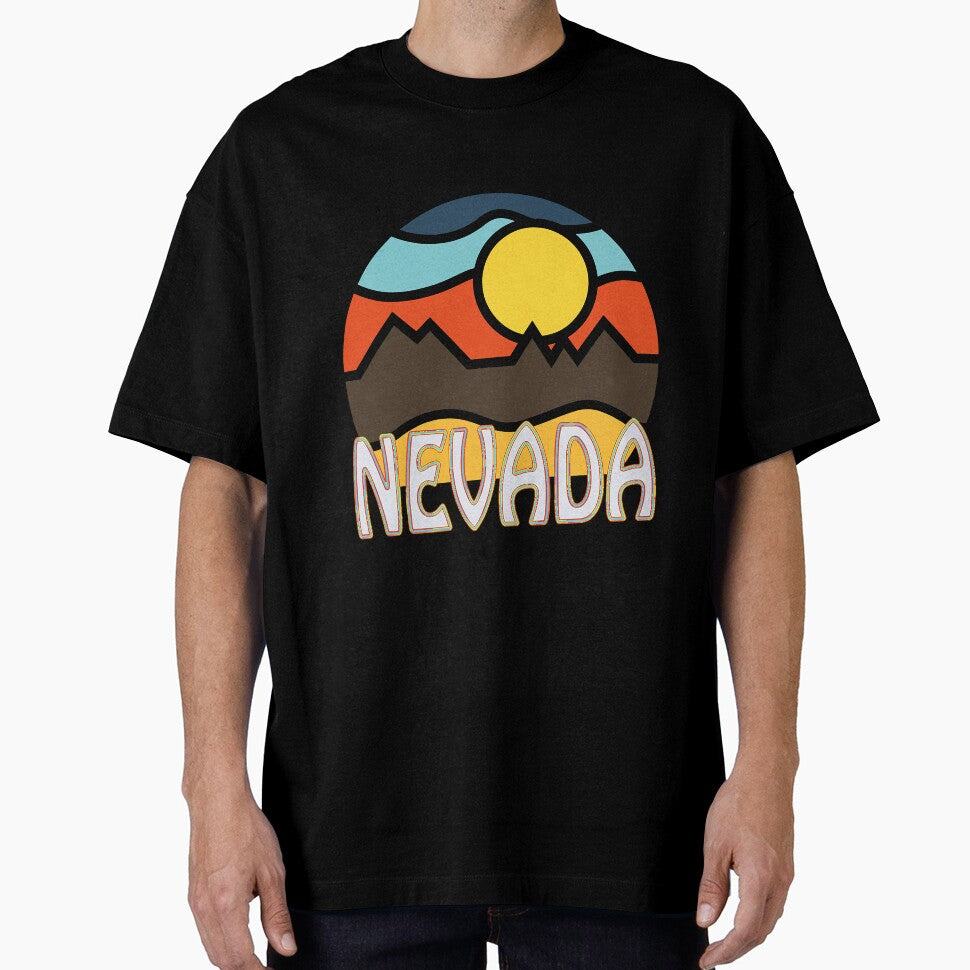 Nevada Retro Mountain Sunset Outdoor by BundlerVq