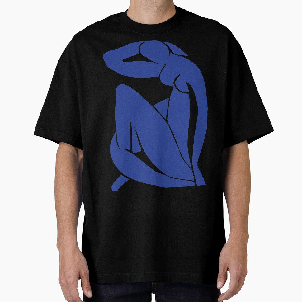 Matisse blue woman, abstract blue woman nude by shreya ranjan