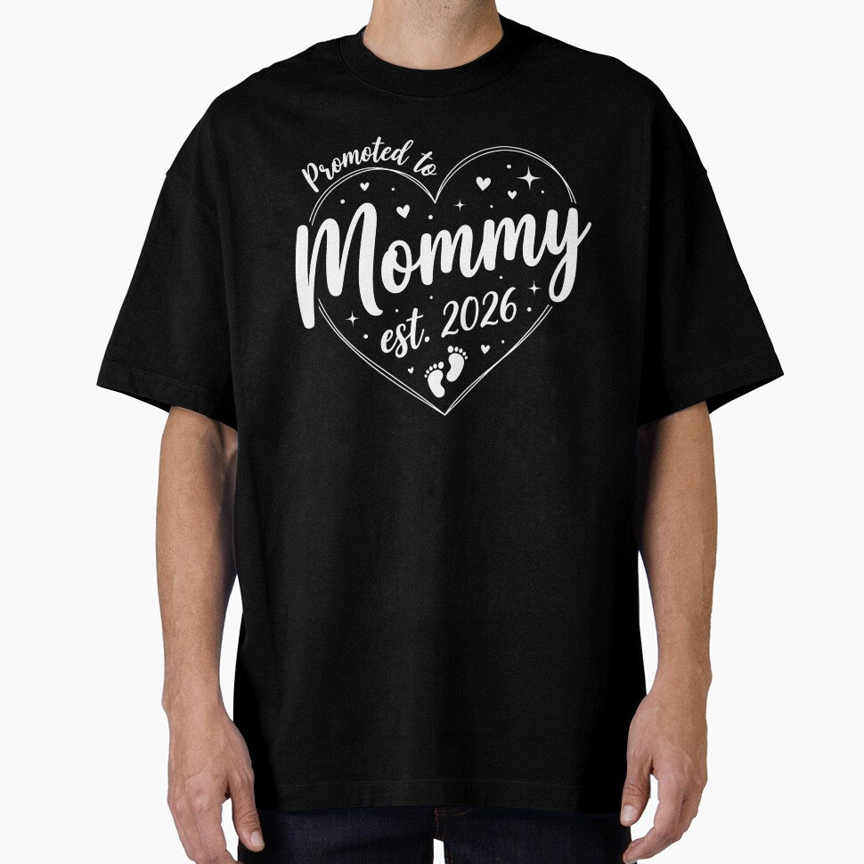 Promoted to Mommy est 2026 First Time Mom Baby Announcement by ROOFY-HK