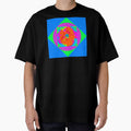 Whimsical neon colors Orange abstract flower design by Iritof by iritof