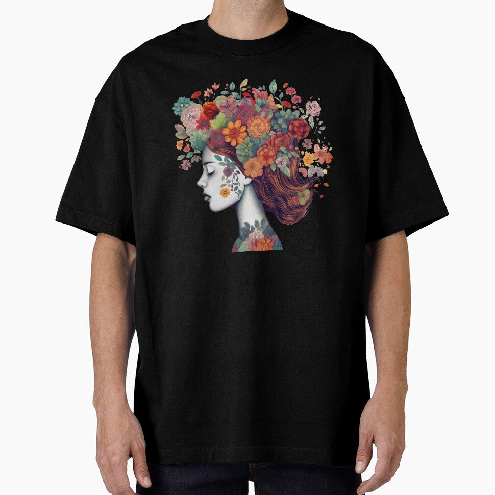 Lovely Lady Flower Garden Hair Floral Head Meditation by creative321