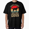 Puppy Dog Lover Boys Just A Boy Who Loves Dogs Retro by MaudeGloria