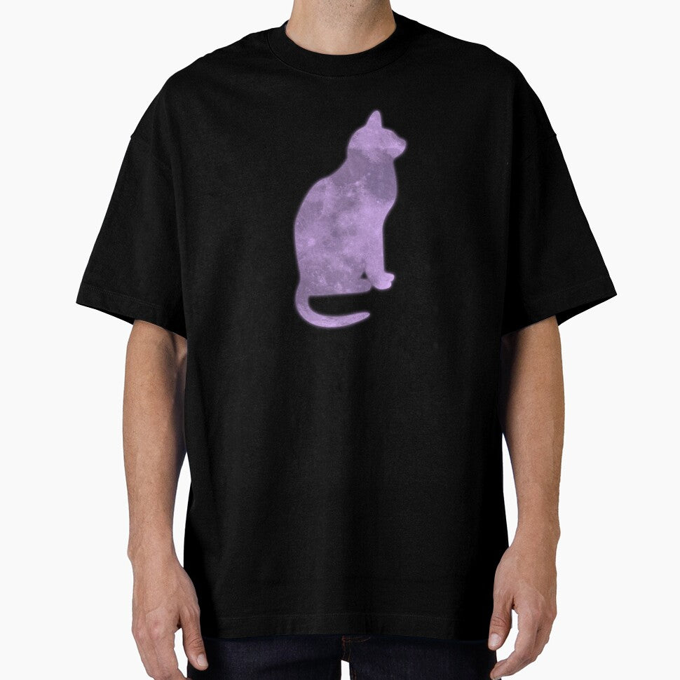 Purple Moon Cat Silhouette by wonderxwander