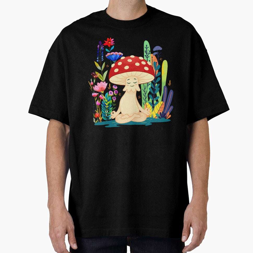 Cute Yoga Mushroom - Meditating mushroom by MoSaid