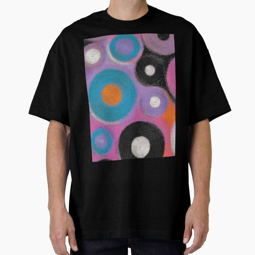 A vibrant geometric pattern design featuring overlapping circles in a three-color palette. by HEMRO