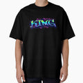 Neon-colored graffiti design with the word "King" in an urban street art style. by New Vision by ToMz