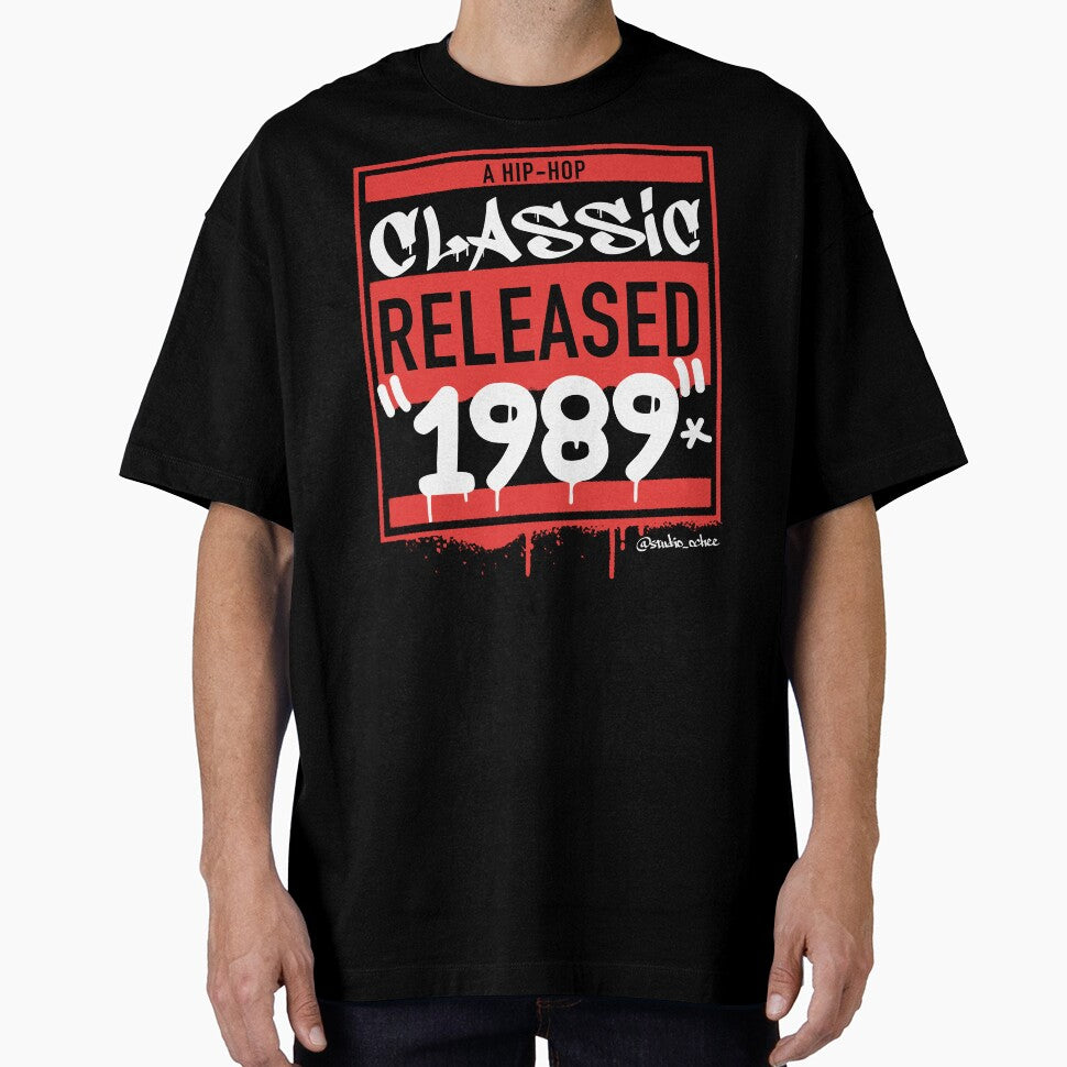 Black 1989 Hip Hop born year artwork for all old school Hip Hop lovers. by studioochee03